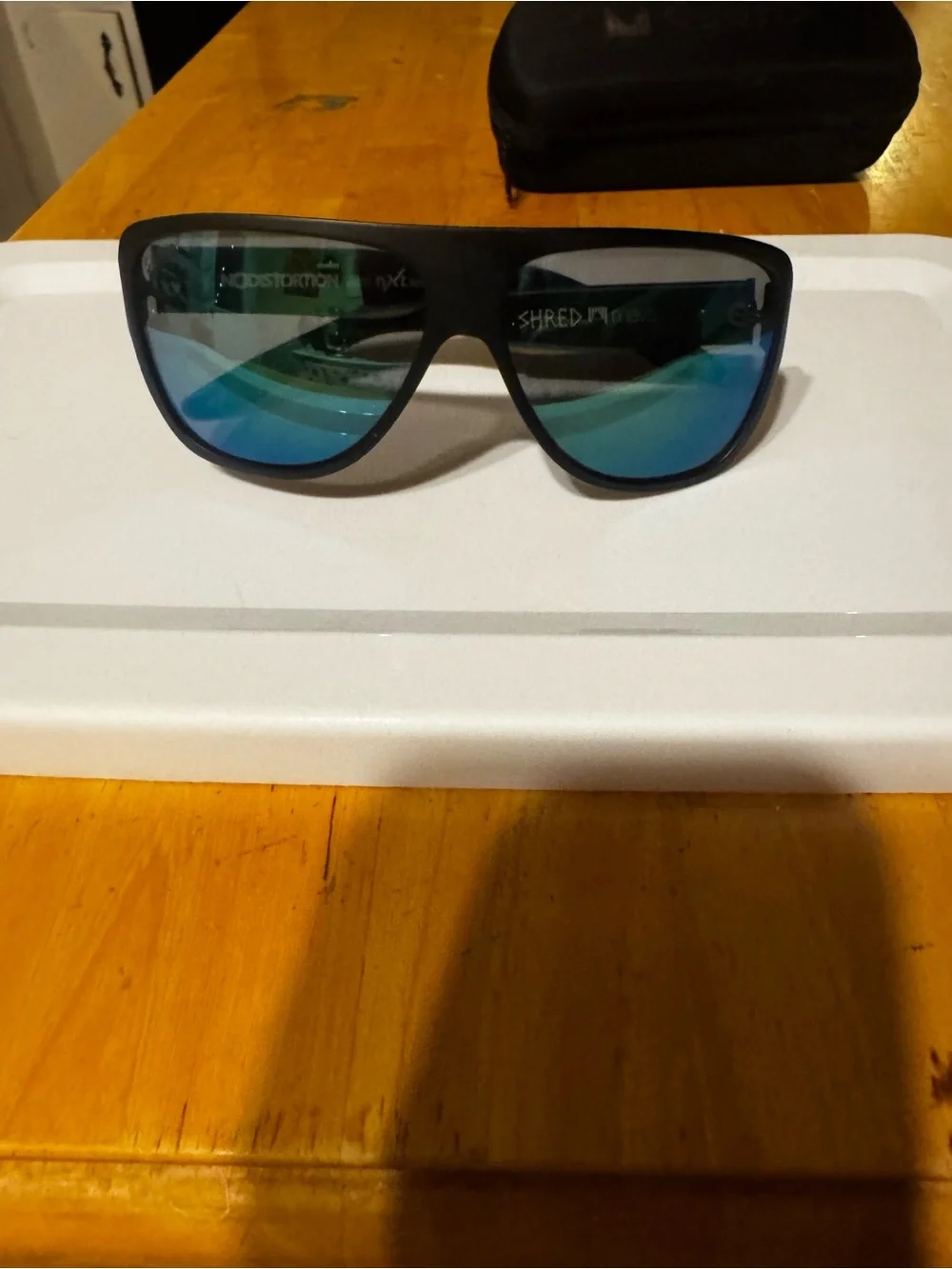SHRED Mavs Matte Black Sunglasses with Subtle Teal Accent